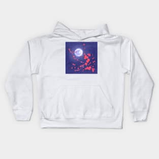 Spring Moon Night Kids Hoodie